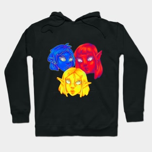 three faces Hoodie